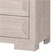 Benjara Kizie Nightstand- USB- 3 Drawers- Bronze- Beige Solid Wood- 28 Inch