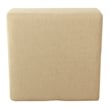 Benjara Leo Square Storage Ottoman with Plush Tan Brown Woven Fabric- 28 Inch