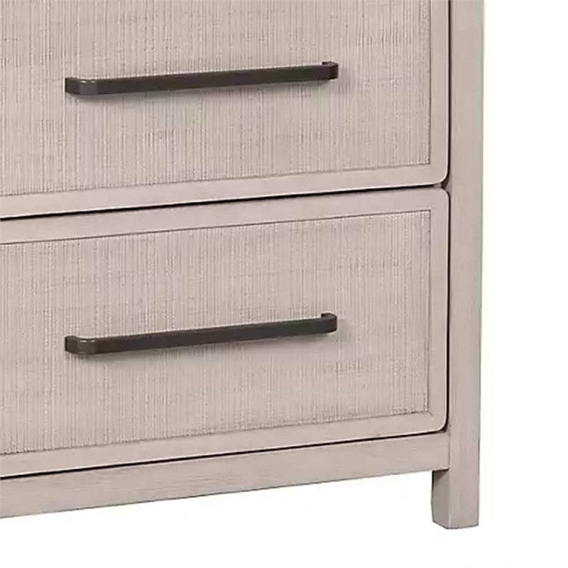 Benjara Giva Nightstand- 2 Drawers- USB A-C- Natural Oak Beige Finish- 24 Inch