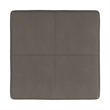 Benjara Kai Ottoman Footstool- Gray Faux Leather- Black Metal- 18