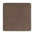 Benjara Kai Ottoman- Brown Faux Leather and Gold Metal- 28