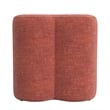 Benjara Ace Accent Ottoman with Fun Clover Shape- Pink Chenille- 18 Inch