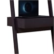 Benjara Tall Desk with Ladder Shelves- 1 Drawer 2 Shelves- 72 Inch- Brown Wood