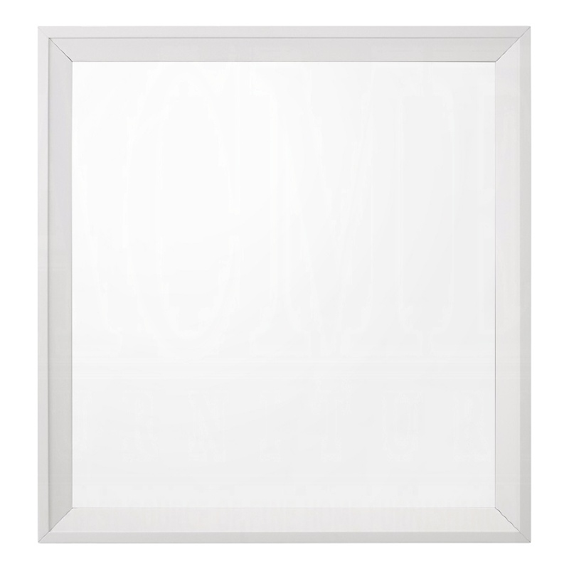 Benjara Siam Wall Mount Dresser Mirror- 34x36- Contemporary Style- White Wood