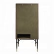Benjara Wine Cabinet- Industrial Retro Chrome Metal- 65 Inch- Silver and Black
