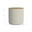 Benjara Mesy Storage Ottoman- Brown 19