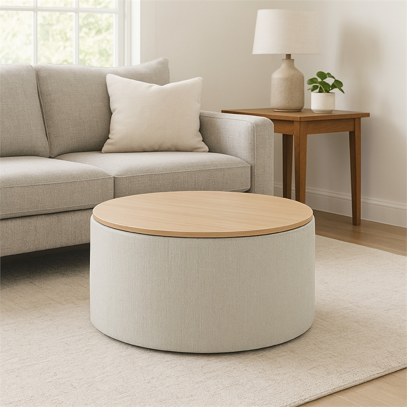 Benjara Mesy Storage Ottoman- 30