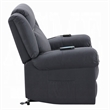 Benjara Seru Power Motion Lift and Recliner Chair- Heated Massage- Dark Gray