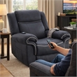 Benjara Seru Power Motion Lift and Recliner Chair- Heated Massage- Dark Gray