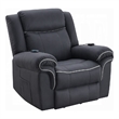 Benjara Seru Power Motion Lift and Recliner Chair- Heated Massage- Dark Gray