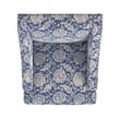 Benjara Yolu Accent Chair- Classic Floral Print- Blue and White Polyester