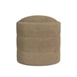 Benjara Modern Storage Ottoman- Brown Boucle Seat Cushion- 18