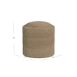 Benjara Modern Storage Ottoman- Brown Boucle Seat Cushion- 18