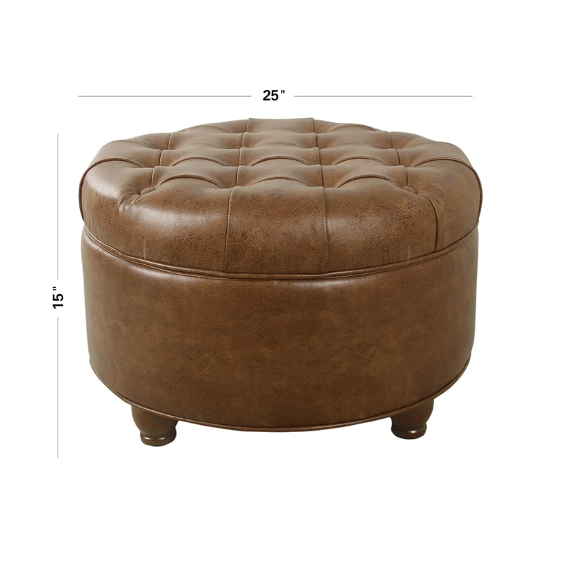 Benjara Gery Accent Storage Ottoman- 25