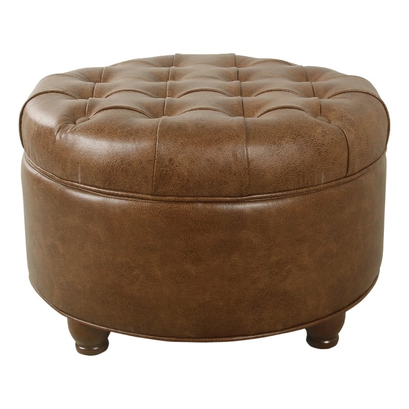 Benjara Gery Accent Storage Ottoman- 25