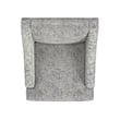 Benjara Yolu Accent Club Chair- Artistic Floral Print- Linen Gray Polyester