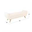 Benjara Rae Storage Bench Ottoman with Arms- Cream Sherpa- Brown- 60 Inch