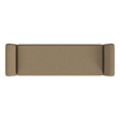 Benjara Rae Storage Bench Ottoman with Arms- Light Brown Boucle- 60 Inch