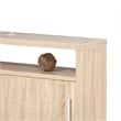Benjara Vivu Sideboard Console Cabinet- 4 Shelves- 47 Inch- Weathered White