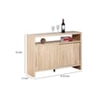 Benjara Vivu Sideboard Console Cabinet- 4 Shelves- 47 Inch- Weathered White