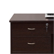 Benjara Sial Laptop Desk- 4 Drawers- 40 Inch- Red Cocoa Brown Composite Board