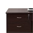 Benjara Sial Laptop Desk- 4 Drawers- 40 Inch- Red Cocoa Brown Composite Board