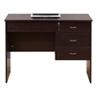 Benjara Sial Laptop Desk- 4 Drawers- 40 Inch- Red Cocoa Brown Composite Board