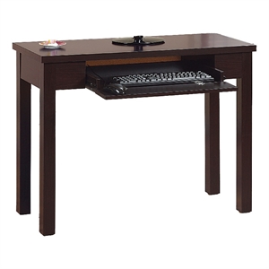 Benjara Computer Desk- Flip-Down Keyboard Drawer- 39 Inch- Red Cocoa Brown