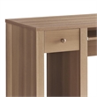 Benjara Akol Computer Desk- Keyboard Drawer and Storage- 39 Inch- Dark Taupe