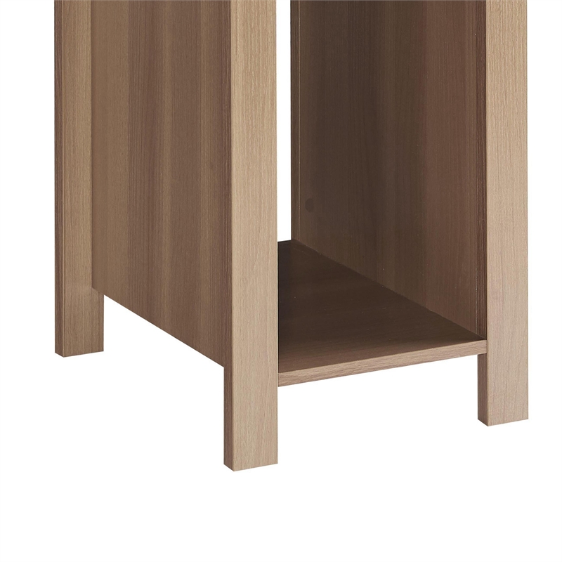 Benjara Akol Computer Desk- Keyboard Drawer and Storage- 39 Inch- Dark Taupe