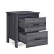 Benjara Nightstand Dresser- 2 Storage Drawers- 23 Inch- Modern Dark Gray