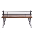 Benjara Zoe Outdoor Bench- Industrial Metal Frame- 48