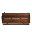 Benjara Zoe Outdoor Bench- Industrial Metal Frame- 48