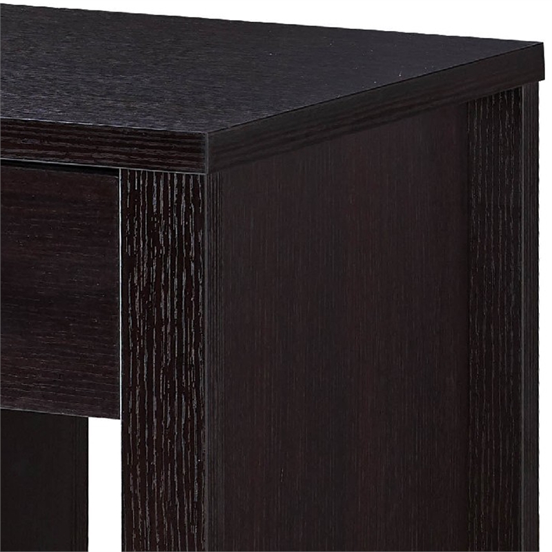 Benjara Akol Computer Desk- Keyboard Drawer and Storage- 39 Inch- Black