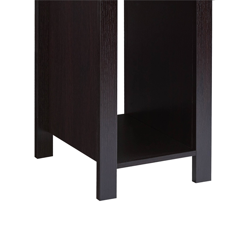 Benjara Akol Computer Desk- Keyboard Drawer and Storage- 39 Inch- Black