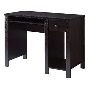 Benjara Akol Computer Desk- Keyboard Drawer and Storage- 39 Inch- Black
