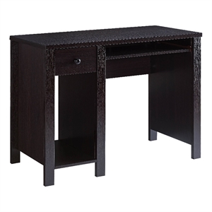 Benjara Akol Computer Desk- Keyboard Drawer and Storage- 39 Inch- Black