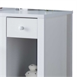 Benjara Akol Computer Desk- Keyboard Drawer and Storage- 39 Inch- Modern White