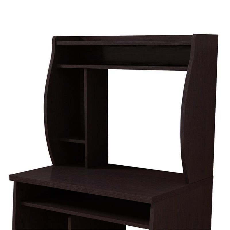 Benjara Niro Utility Desk Cart with Hutch- 7 Shelves- 53