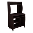 Benjara Niro Utility Desk Cart with Hutch- 7 Shelves- 53