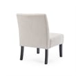 Benjara Janine Accent Chair Set of 2- Beige Button Tufted Waffle Stitch Fabric