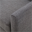 Benjara Weli Accent Sofa Chair- Gray Fabric Padded Seat- Light Brown Legs