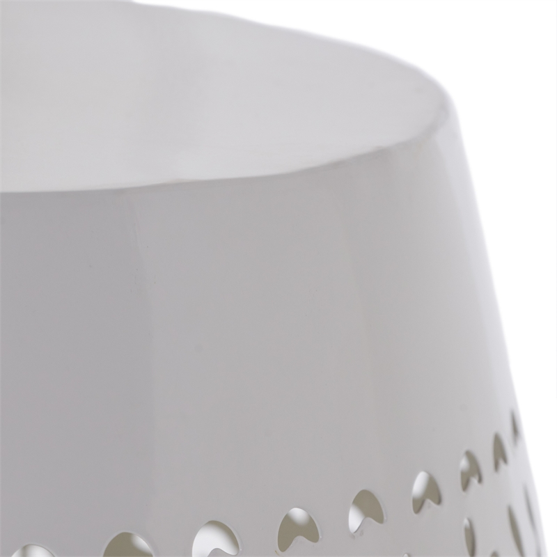 Benjara Outdoor Side Table- Lace Cut- 12