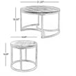 Benjara Gery 3pc Nesting Coffee and End Table Set- Brown Wood- Black Metal