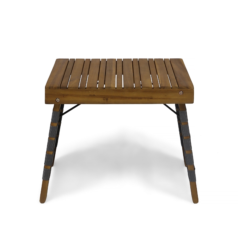 Benjara Leo Outdoor Foldable Side Table- 20