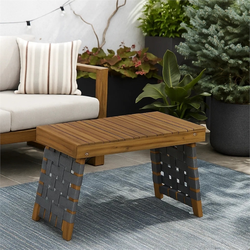 Benjara Leo Outdoor Foldable Side Table- 20