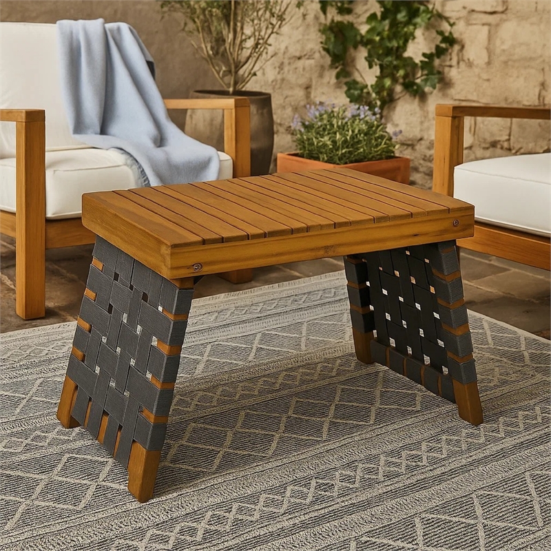 Benjara Leo Outdoor Foldable Side Table- 20