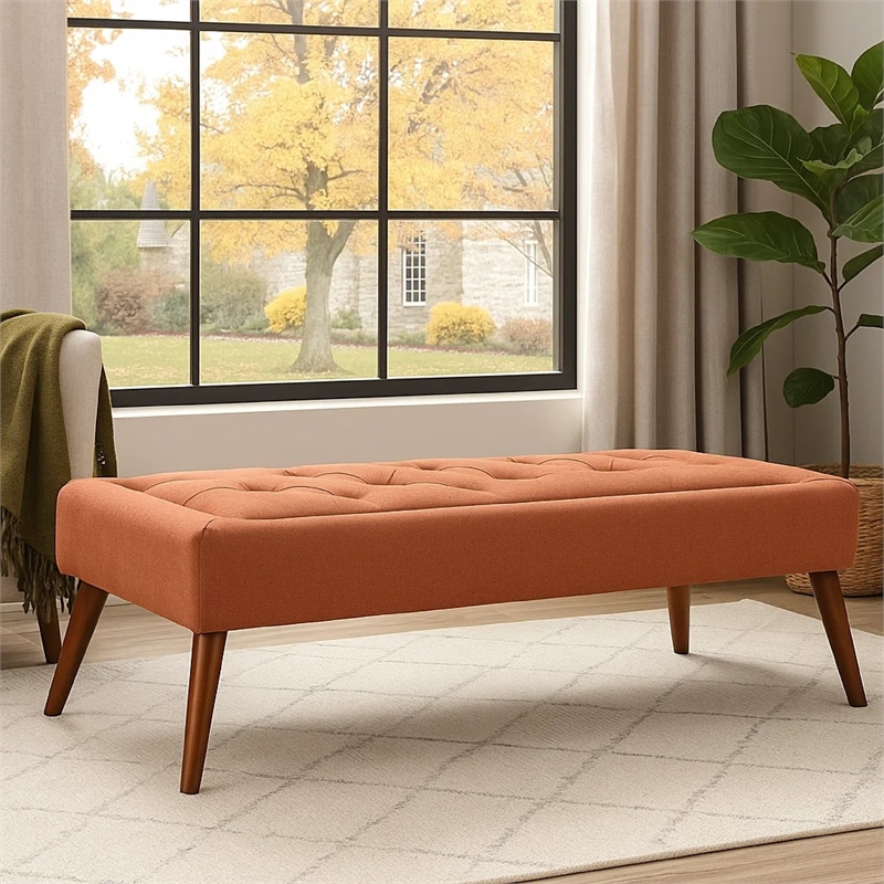 Benjara Accent Ottoman Bench- Tufted 52