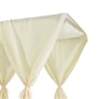 Benjara Yavi Outdoor Daybed Curtain and Cushion Set- Cream Waterproof Fabric