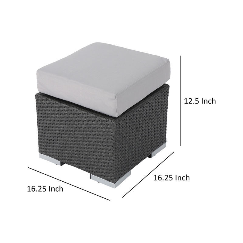 Benjara Outdoor Ottoman- 16